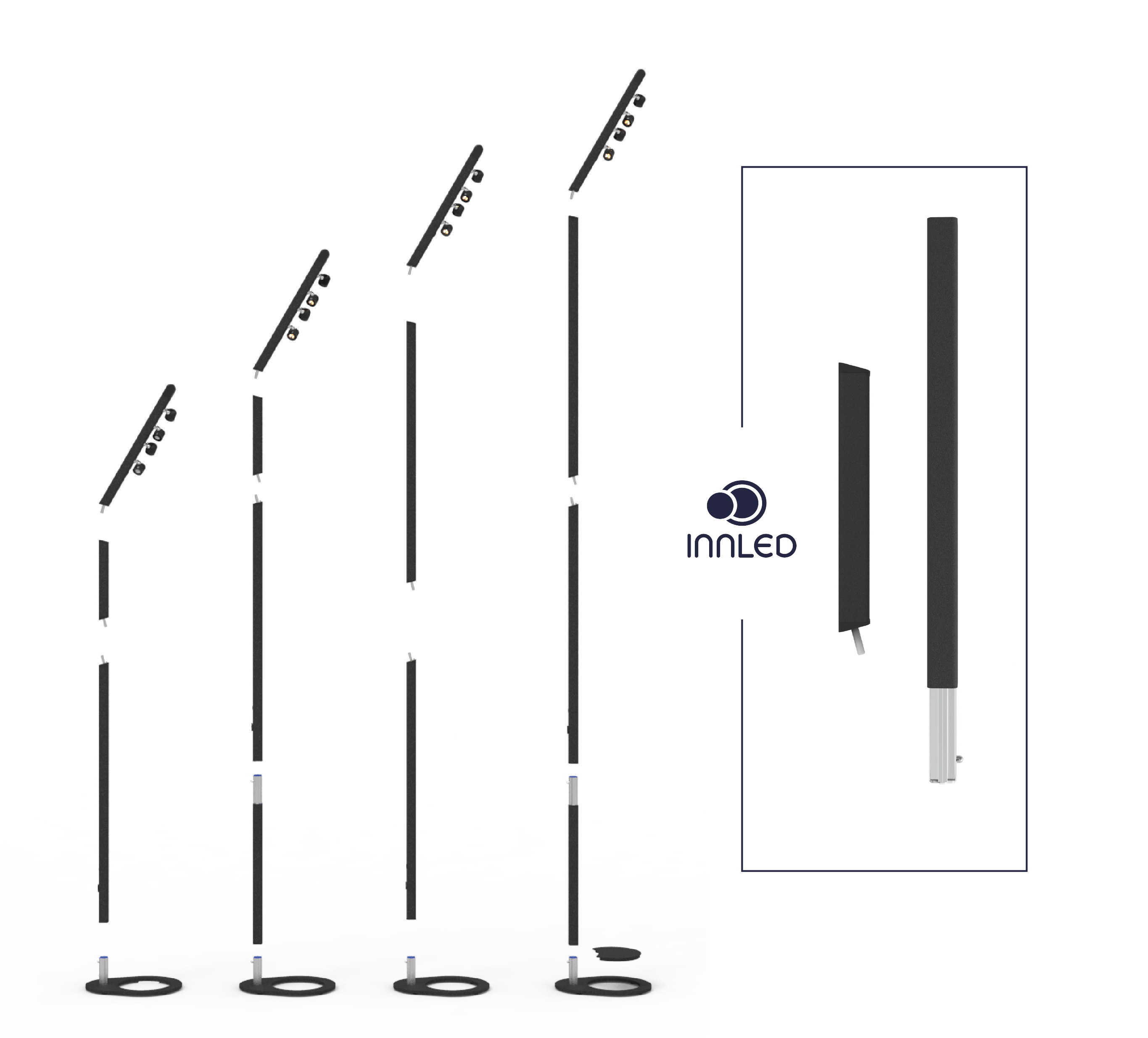 T4-E - Timeless lighting mast - Innled